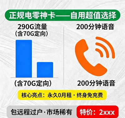 <strong>挖到宝!正规电零神卡终身0月租!不用</strong>